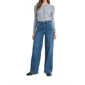 NEW JBD. high rise palazzo wide leg jeans in dark wash
